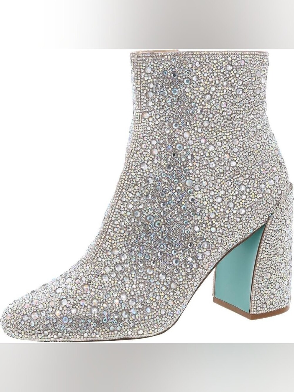 NIB Betsey Johnson SB-Hugo Ankle Bootie In Rhinestone Size 7